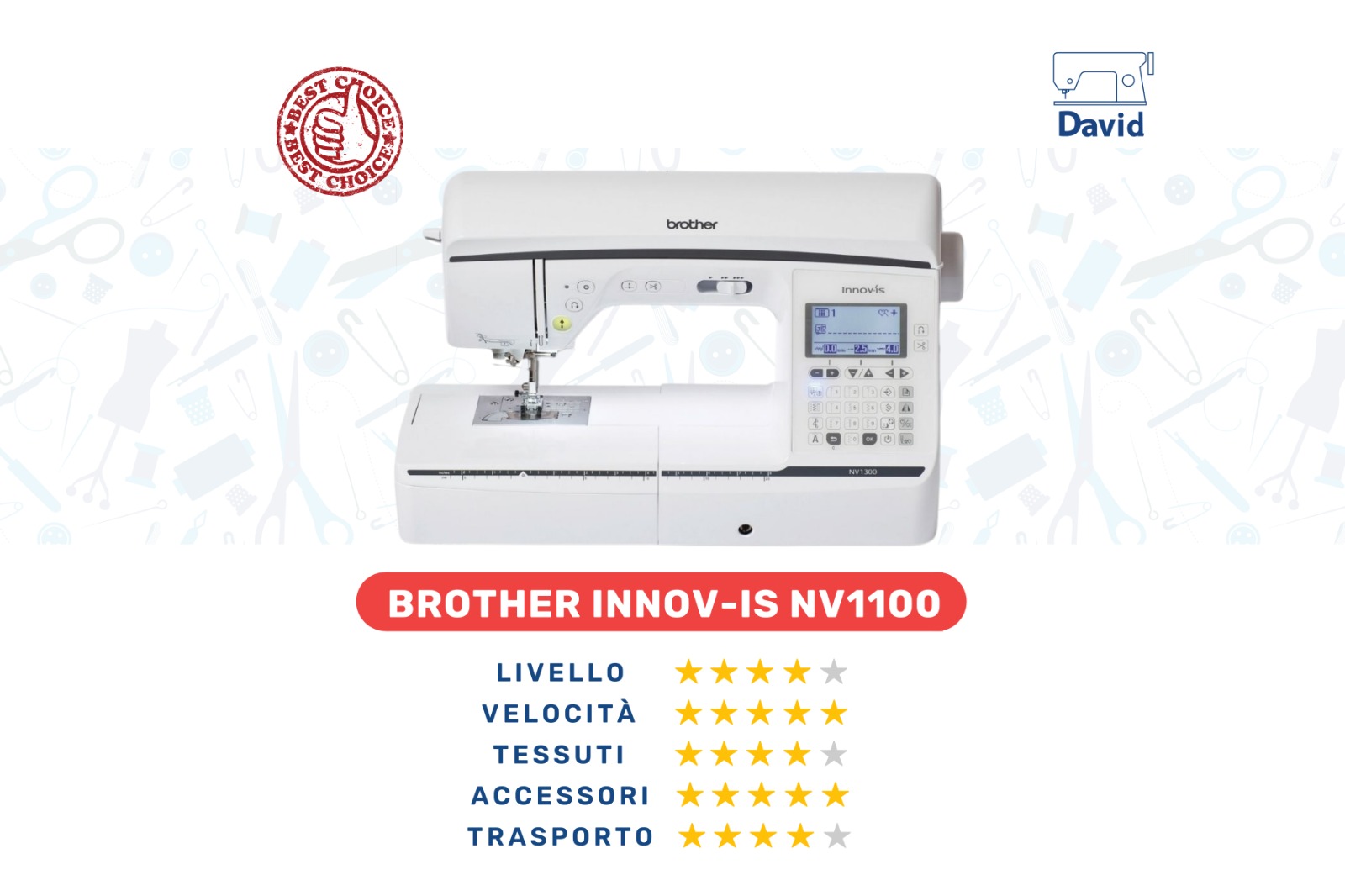 macchina per cucire brother innov-is nv1100