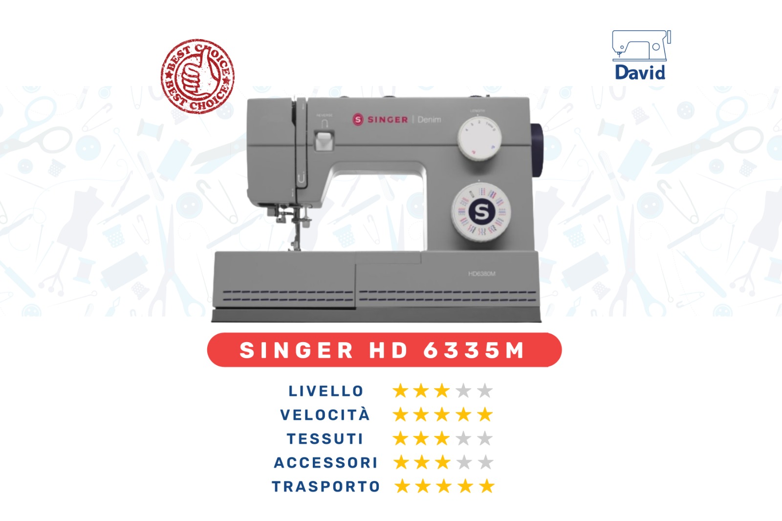 macchina per cucire meccanica singer hd 6335m